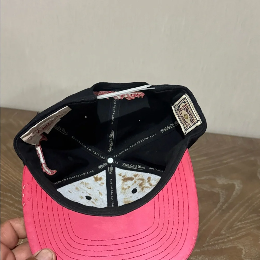 Chicago Bulls Snapback Hat Mitchell & Ness Cap Wool Blend‎ Reflective Bill